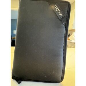 CD DVD Disc Storage Binder Holds 24 Zipper Organizer Black Early 2000s